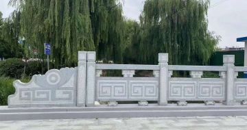 南阳 芝麻灰桥栏杆、河道栏杆安装效果