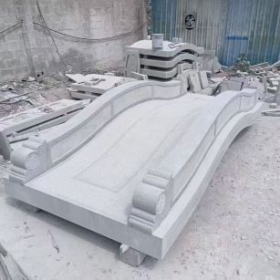 南阳 芝麻灰花岗岩园林景观 小石桥