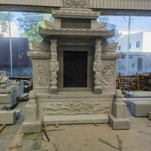 南阳 芝麻灰高档墓碑、土墓，一套也支持定做