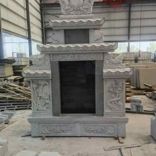 南阳 芝麻灰高档墓碑、土墓，一套也支持定做