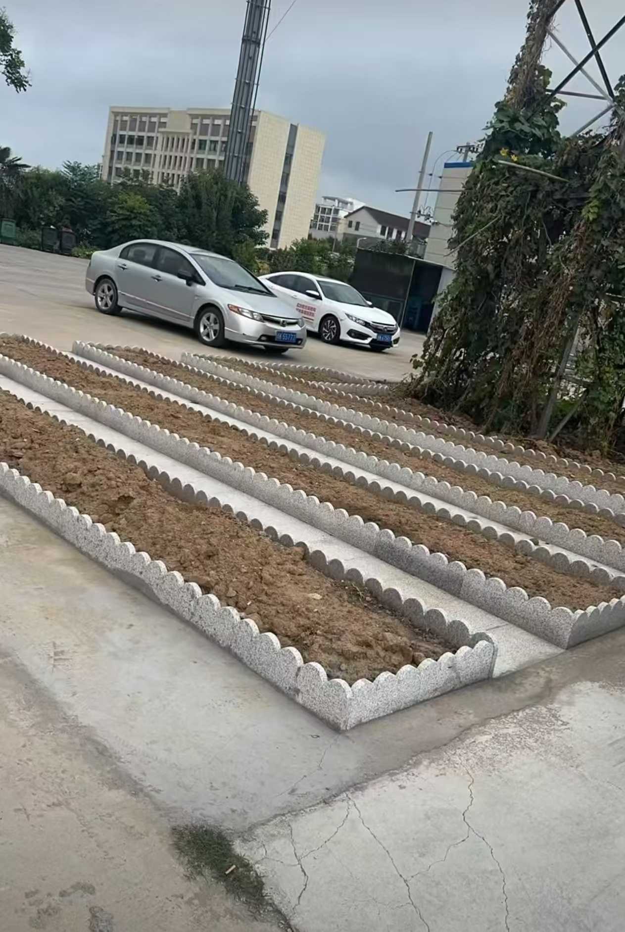 南阳 花边石、花围石、花园石安装效果